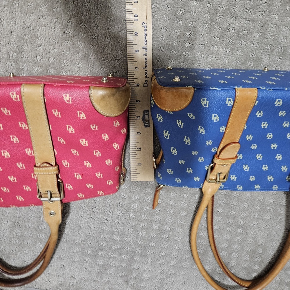 Dooney & Bourke Pink Monogram Logo Domed Satchel Handbag Double Handle Purse - Picture 16 of 16